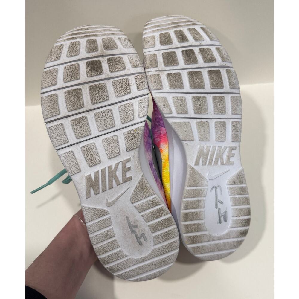 NIKE Tanjun Sneakers Tie Dye Print Tropical Twist / Metallic Silver Size 5.5 - Picture 6 of 7